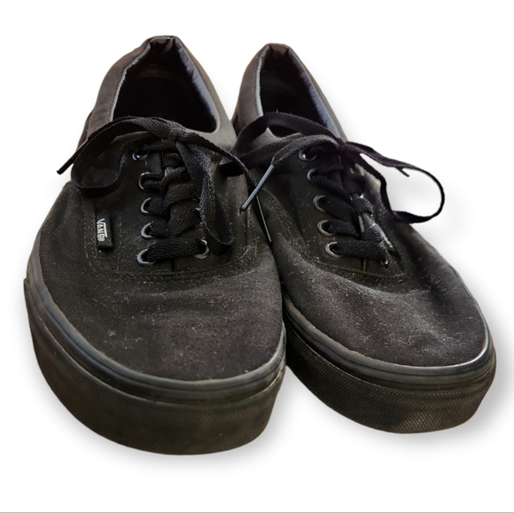 Vans Low Top Canvas Sneakers Black Men's 10.5 - Picture 3 of 7